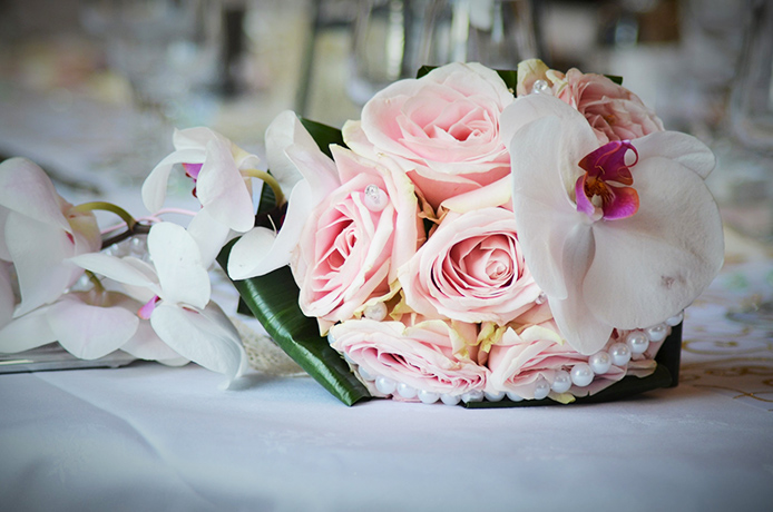 アレンジパールブーケの写真