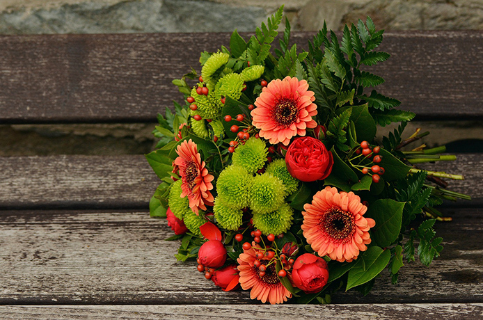 季節のアレンジブーケの写真